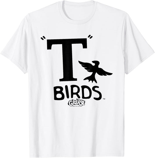 Grease T Birds Logo Black , white, S T-Shirt - T-Shirt | White