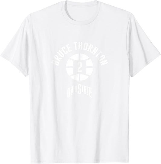 Ohio State Basketball: Bruce Thornton Name Number Ball T-Shirt - T-Shirt | White