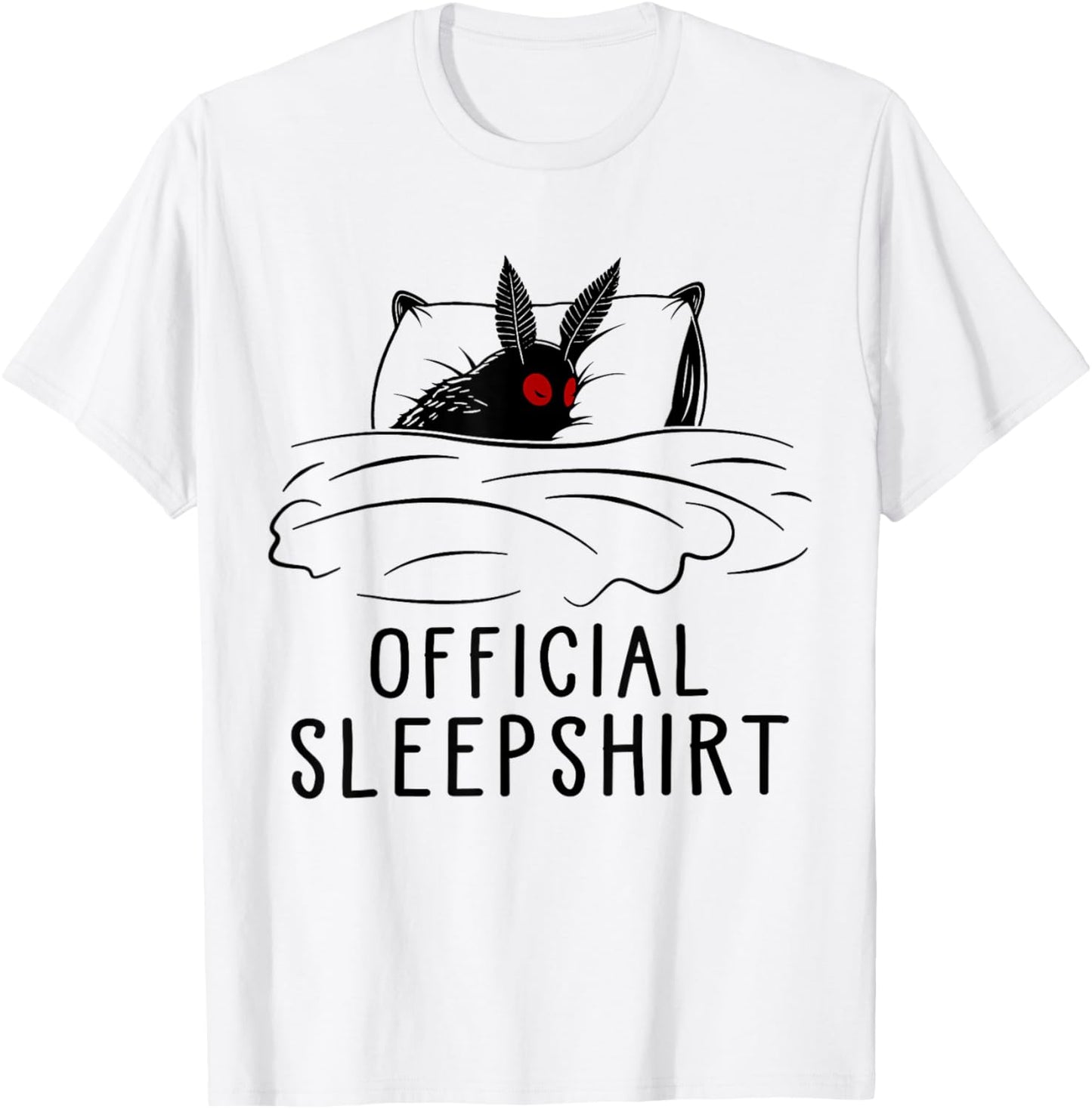Mothman Cryptid Official Sleep T-Shirt - T-Shirt | White