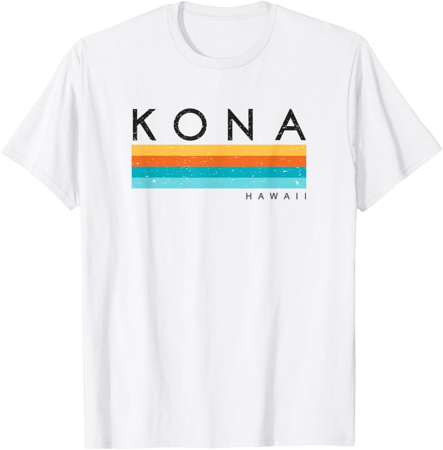 Vintage Kona Hawaii Retro Design T-Shirt - T-Shirt | White