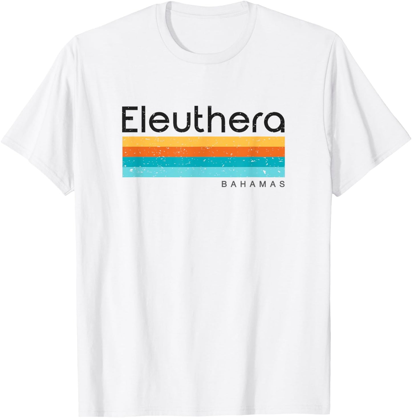 Vintage Eleuthera Bahamas Retro Design T-Shirt - T-Shirt | White