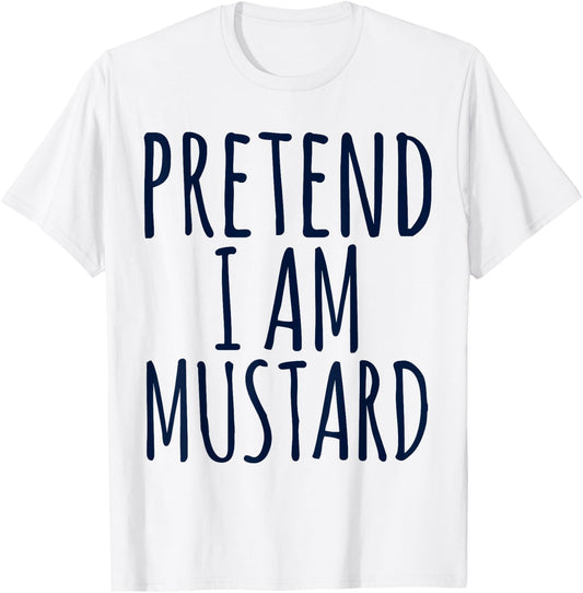 Mustard Ketchup Lazy Easy Funny Halloween Costume Matching T-Shirt - T-Shirt | White