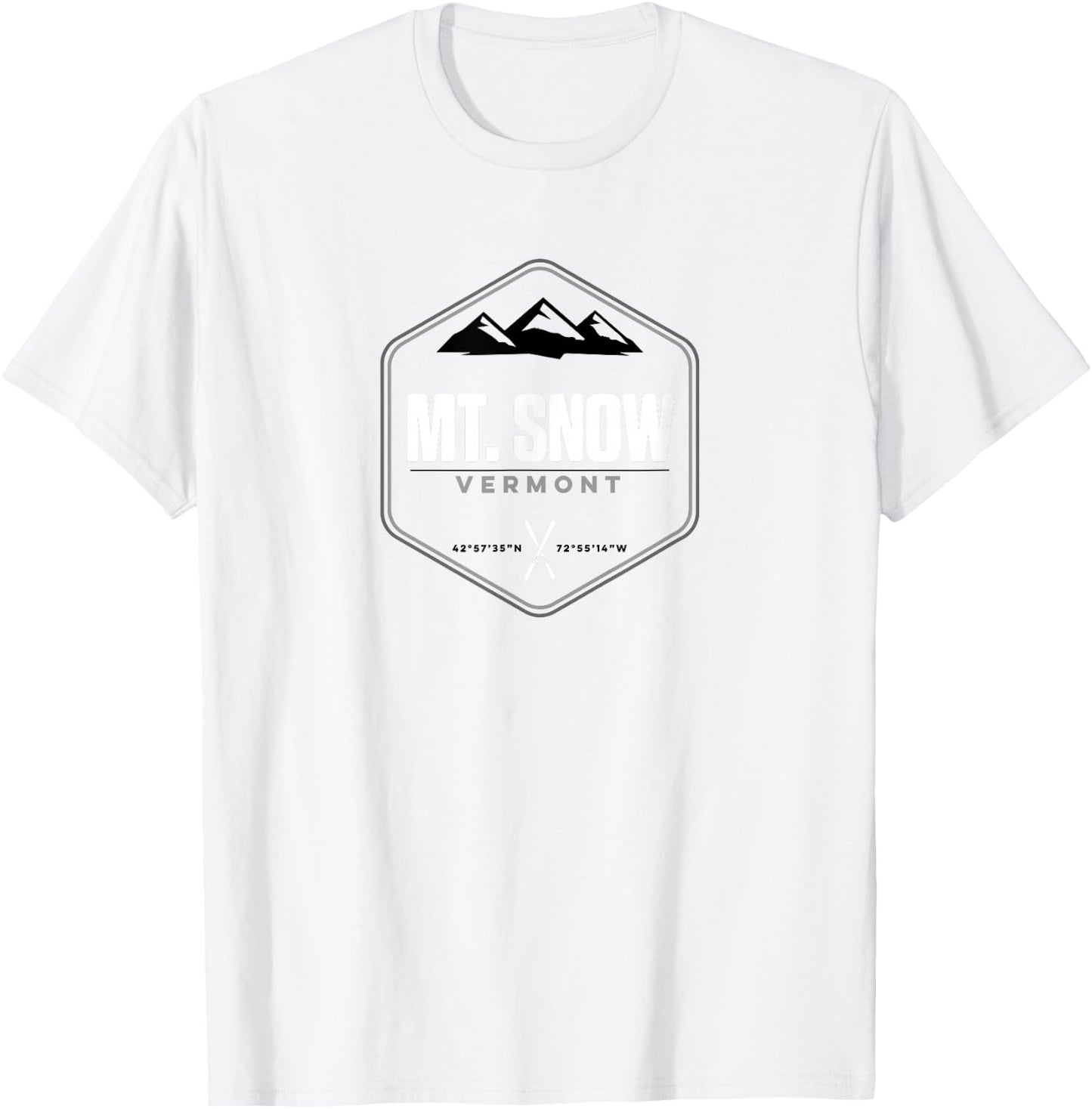 Mount Snow Vermont Graphic Ski T Shirt T-Shirt - T-Shirt | White