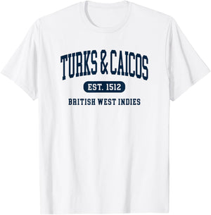 Turks and Caicos Islands Retro Preppy Throwback Souvenir T-Shirt - T-Shirt | White