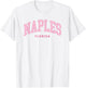 Naples Florida Retro Preppy Throwback Girls Pink T-Shirt - T-Shirt | White