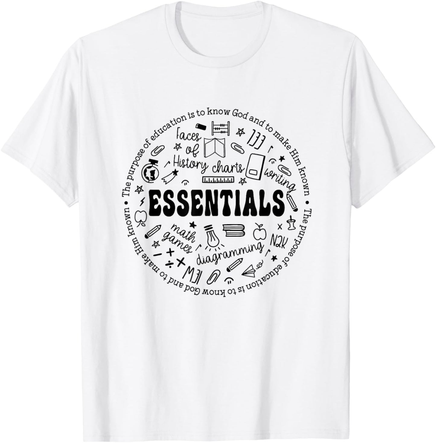 Homeschool Mom CC Mom Essentials Mom Classic Conversation T-Shirt - T-Shirt | White