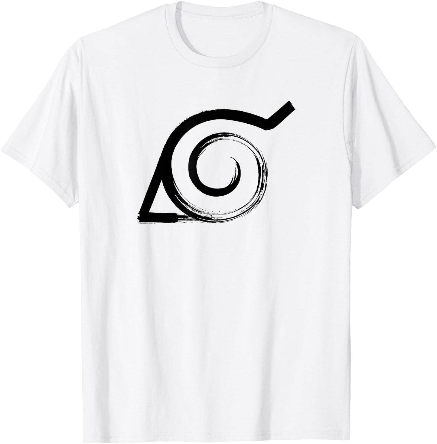 Naruto Shippuden Distressed Anti-Leaf Village Symbol Anime T-Shirt - T-Shirt | White