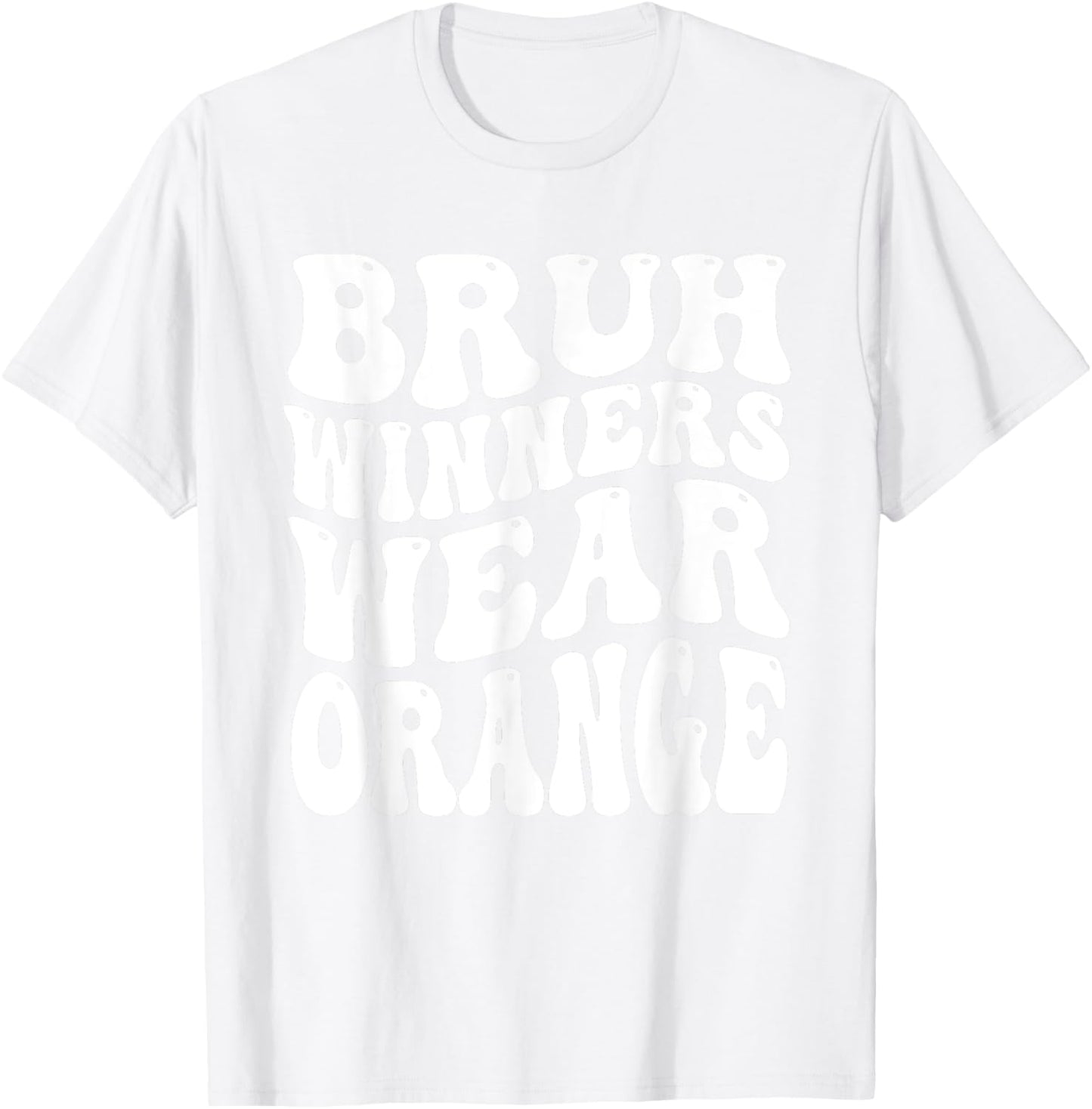 Winners Wear Orange Team Spirit Week Game Sports day Groovy T-Shirt - T-Shirt | White