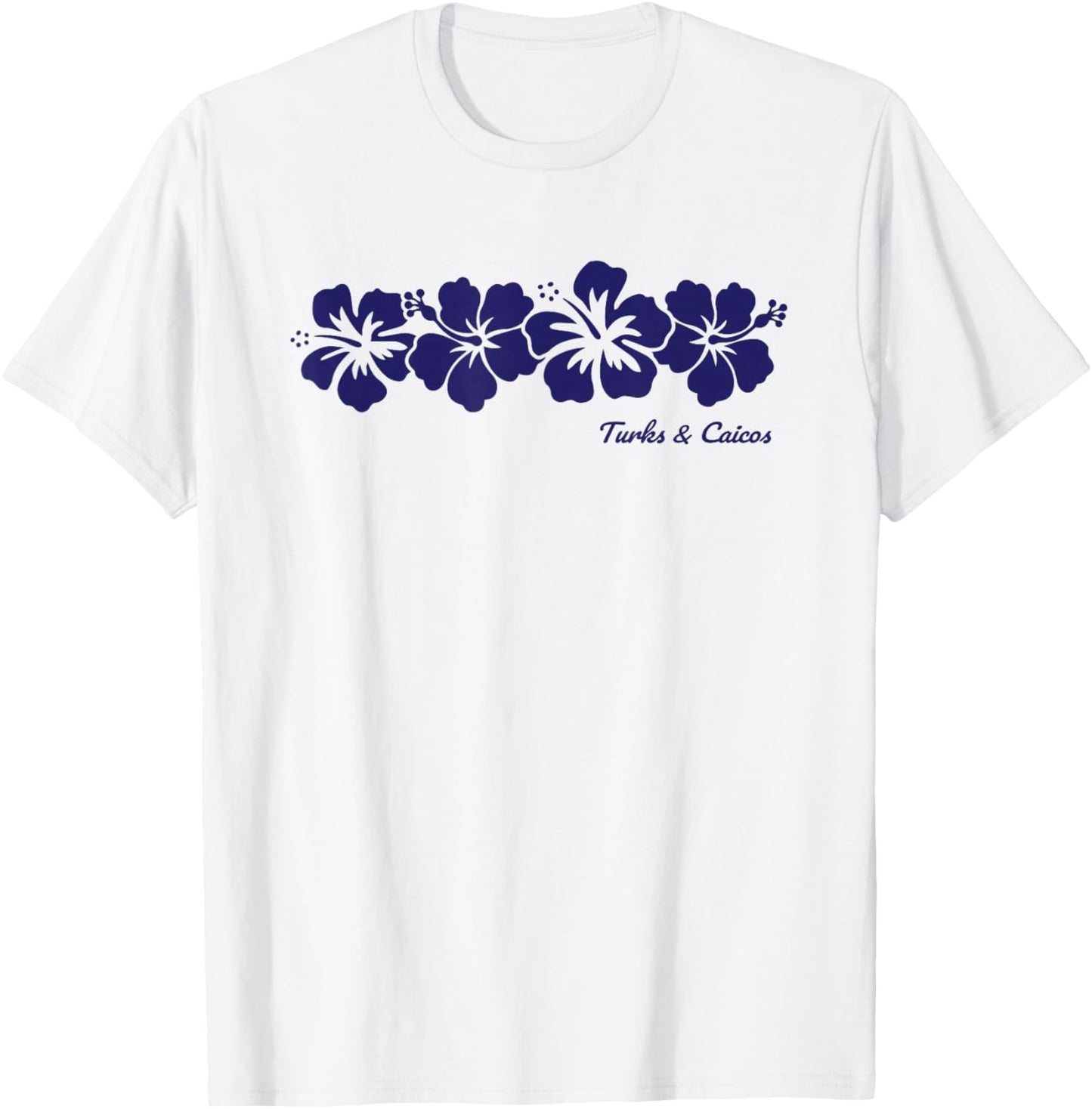 Turks and Caicos Islands Hibiscus Flower Boys Girls Souvenir T-Shirt - T-Shirt | White