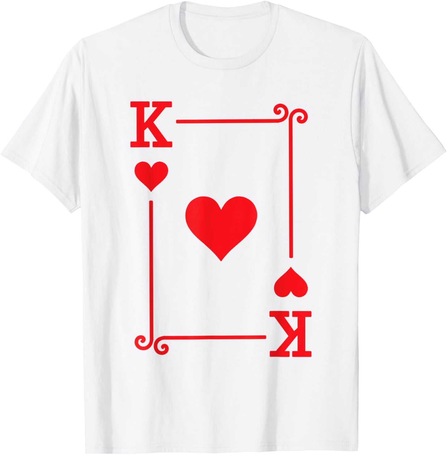 King Hearts Card Costume - Playing Cards - King Hearts T-Shirt - T-Shirt | White