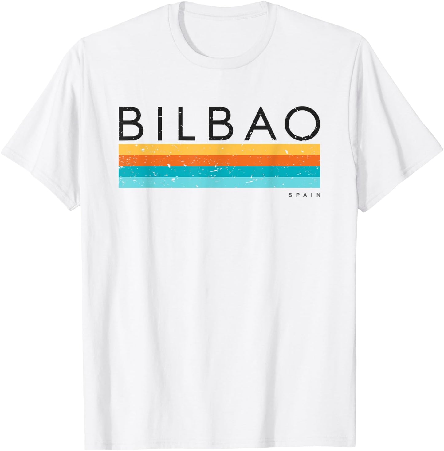 Vintage Bilbao Spain Retro Design T-Shirt - T-Shirt | White