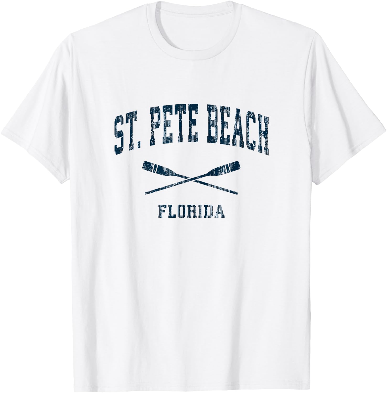St. Pete Beach Florida Vintage Nautical Paddles Sports Oars T-Shirt - T-Shirt | White