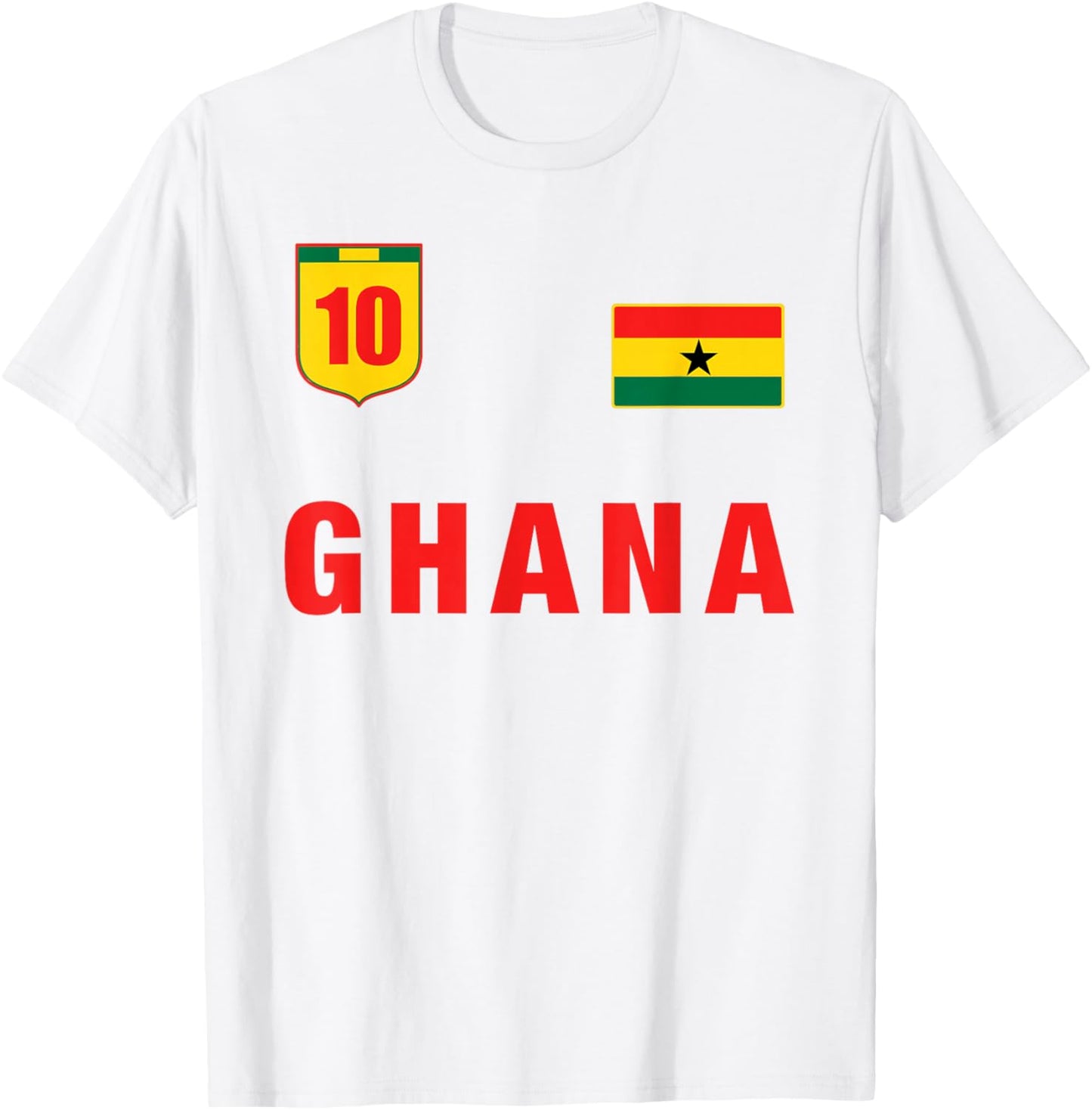 Ghana Fussball Team Fan Trikot Weiß Ghana Outfit Design T-Shirt - T-Shirt | White