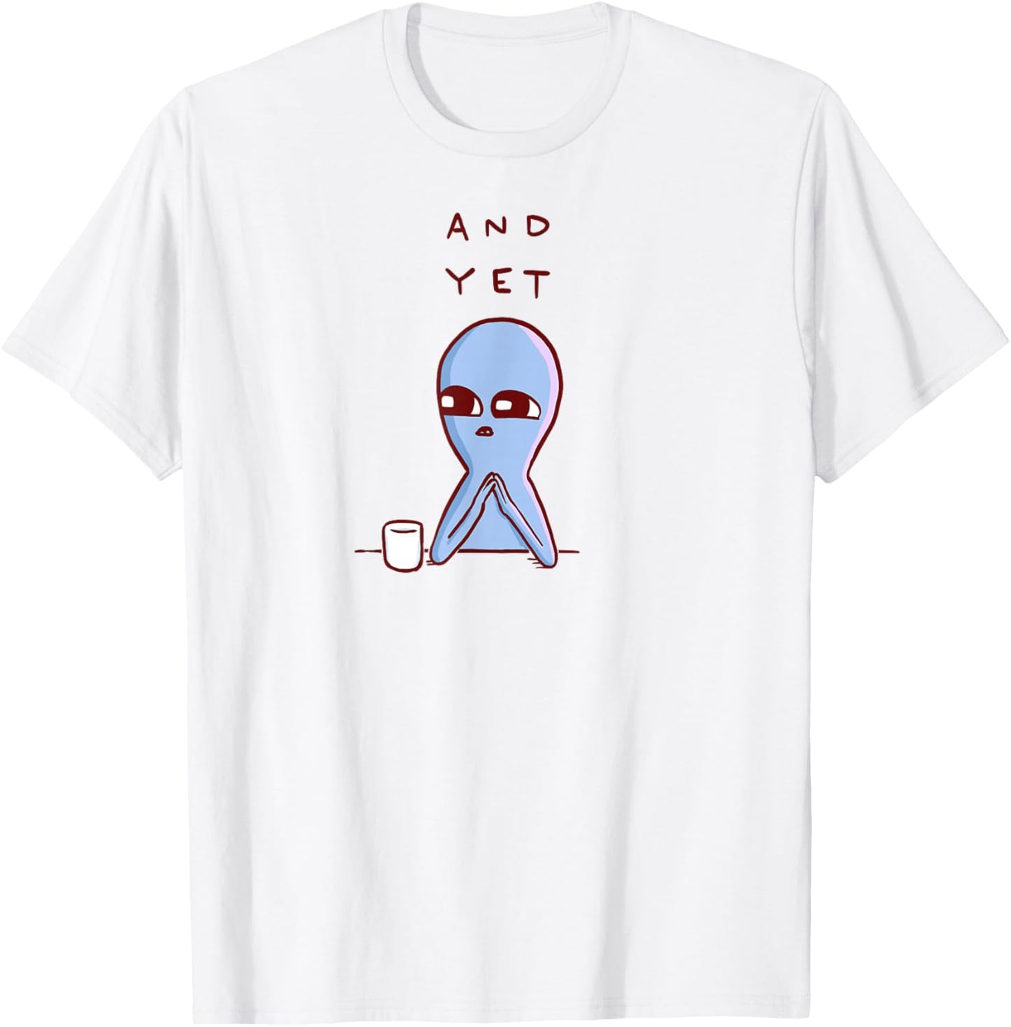 Threadless Nathan W. Pyle Strange Planet And Yet Graphic T-Shirt - T-Shirt | White