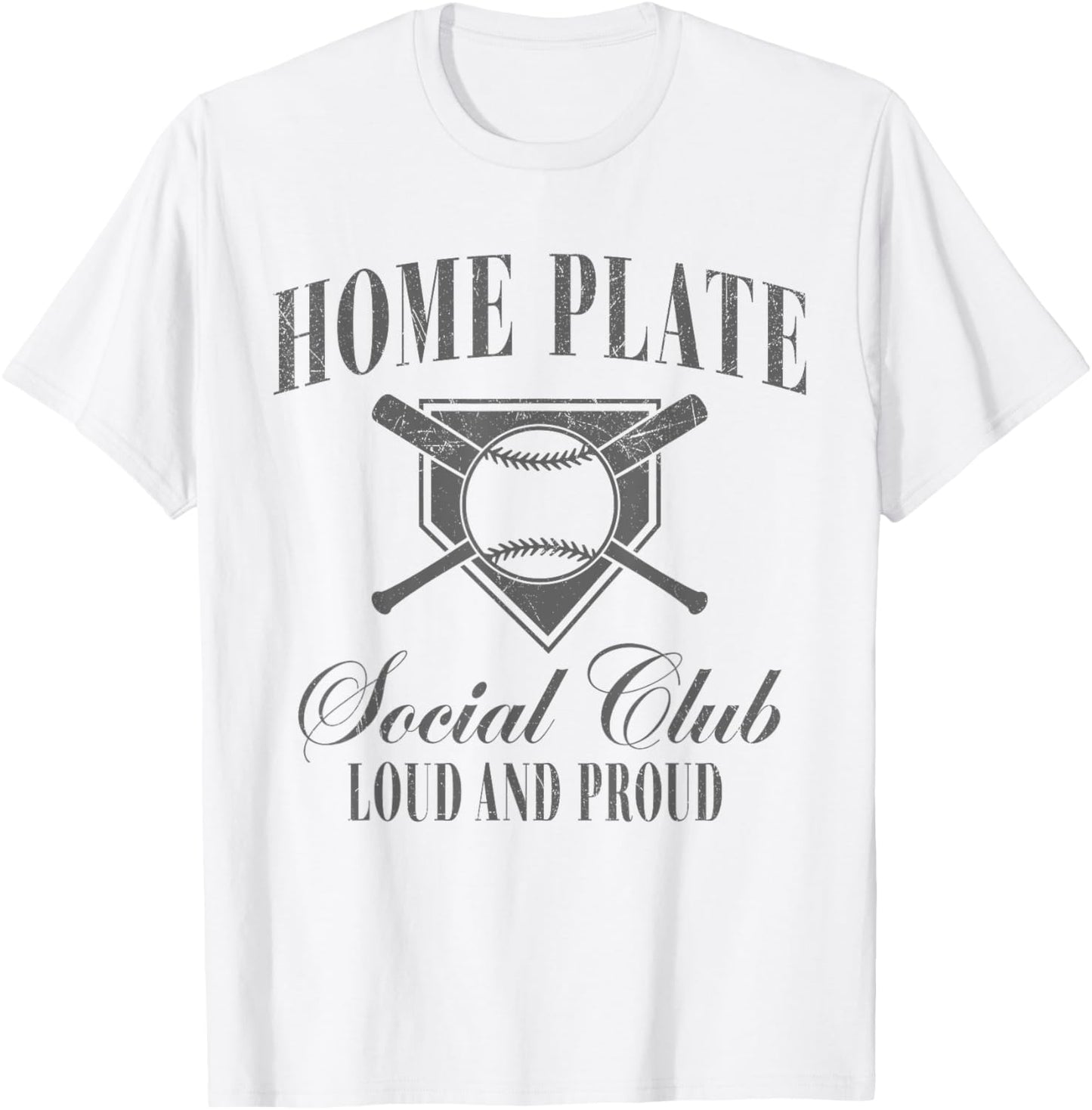 Home Plate Social Club Baseball T-Shirt - T-Shirt | White