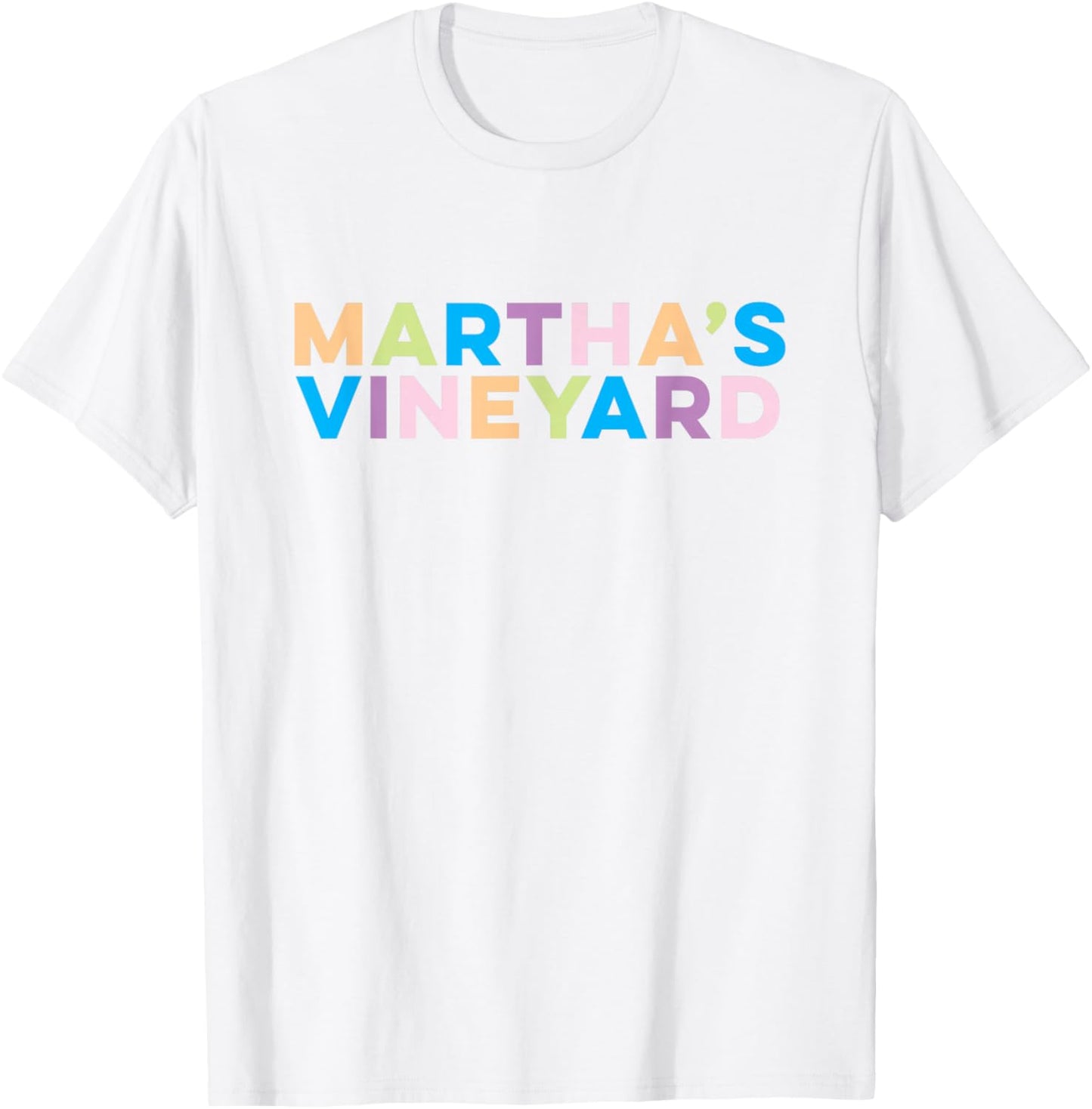 Martha's Vineyard Colorful Vacation T-Shirt - T-Shirt | White