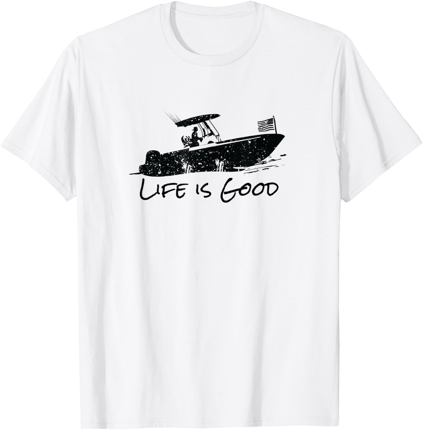 Center Console, Boating, Fishing Boat, Pontoon, TriToon T-Shirt - T-Shirt | White