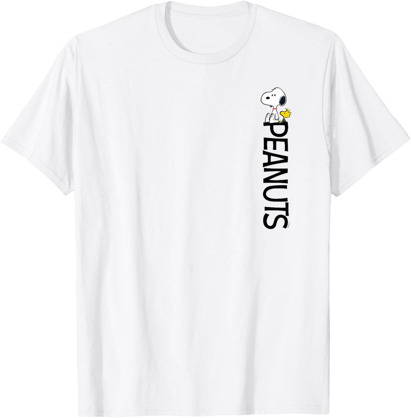 Peanuts - Woodstock Snoopy Vertical Logo T-Shirt - T-Shirt | White