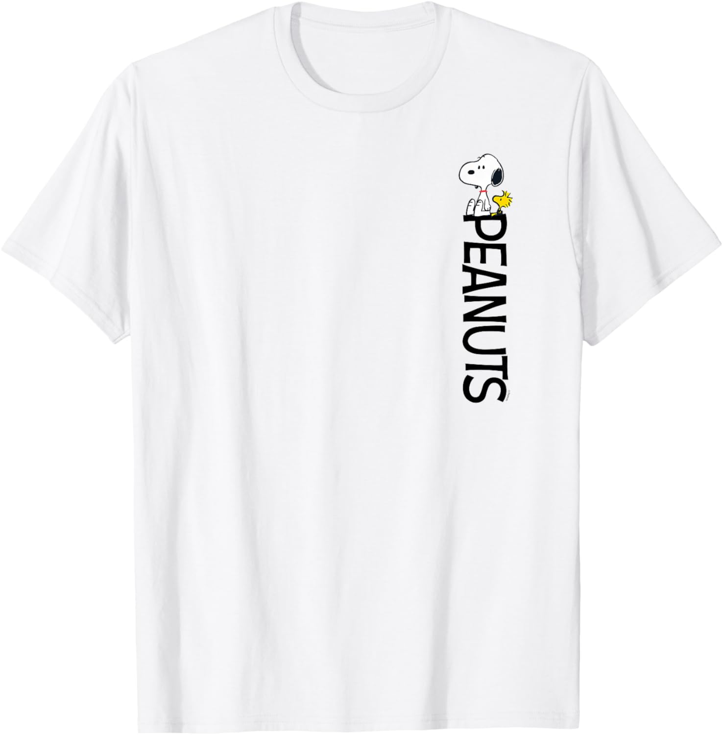 Peanuts - Woodstock Snoopy Vertical Logo T-Shirt - T-Shirt | White