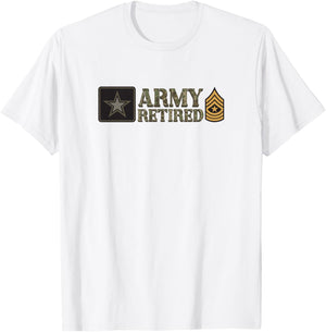 Army Sergeant Major (SGM) Retired T-Shirt - T-Shirt | White
