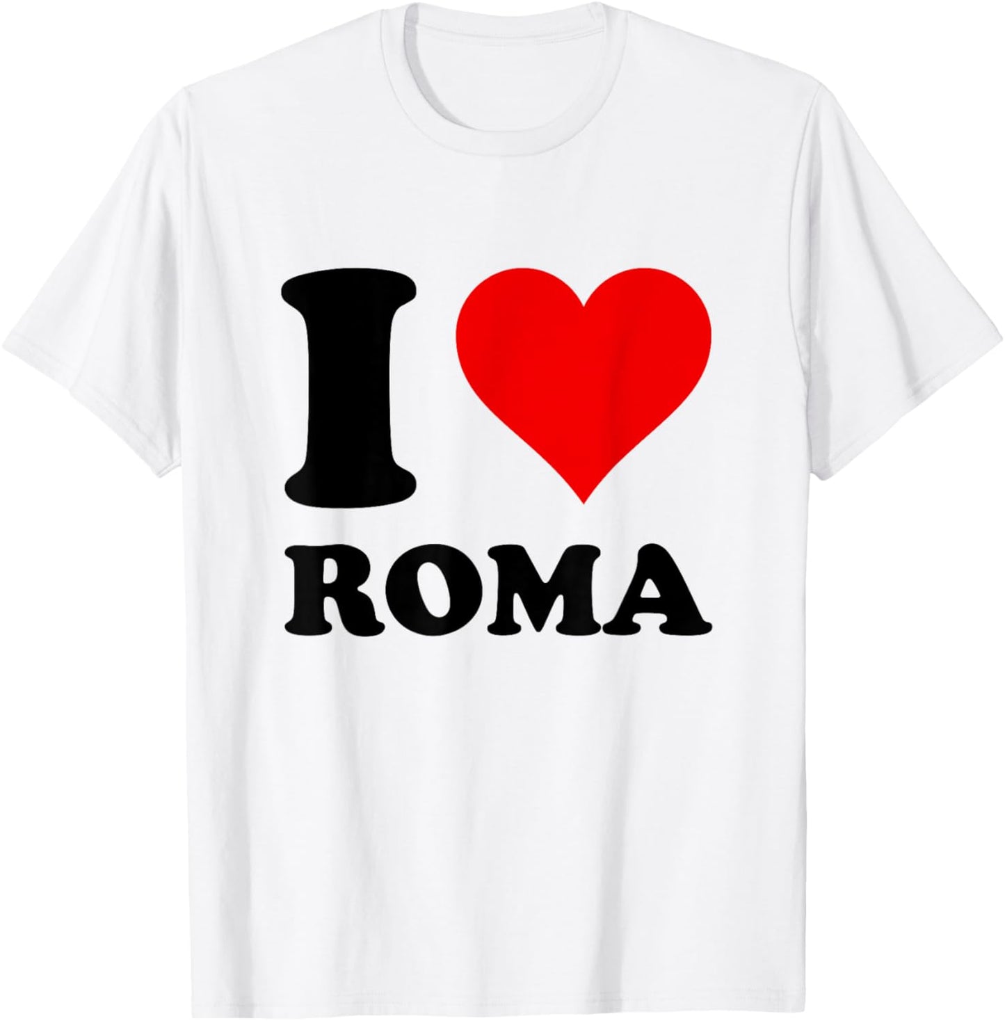 Red Heart I Love Roma T-Shirt - T-Shirt | White