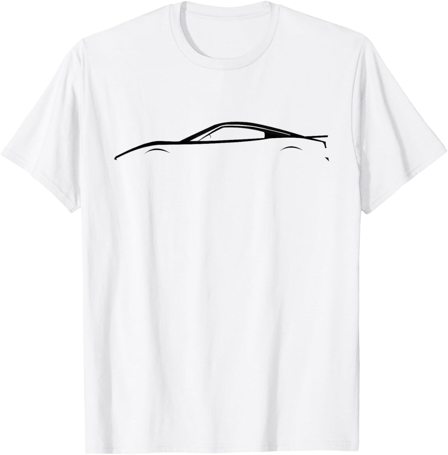 911 Legendary Racing Sports Car Iconic Racing Car Silhouette T-Shirt - T-Shirt | White