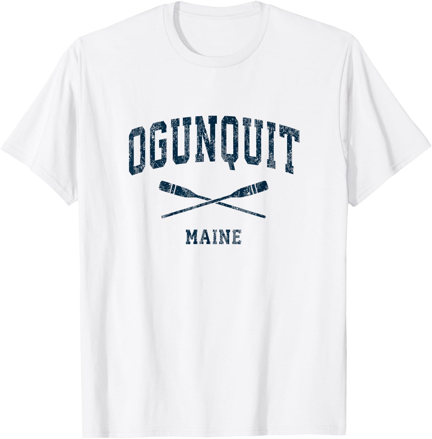 Ogunquit Maine Vintage Nautical Paddles Sports Oars T-Shirt - T-Shirt | White