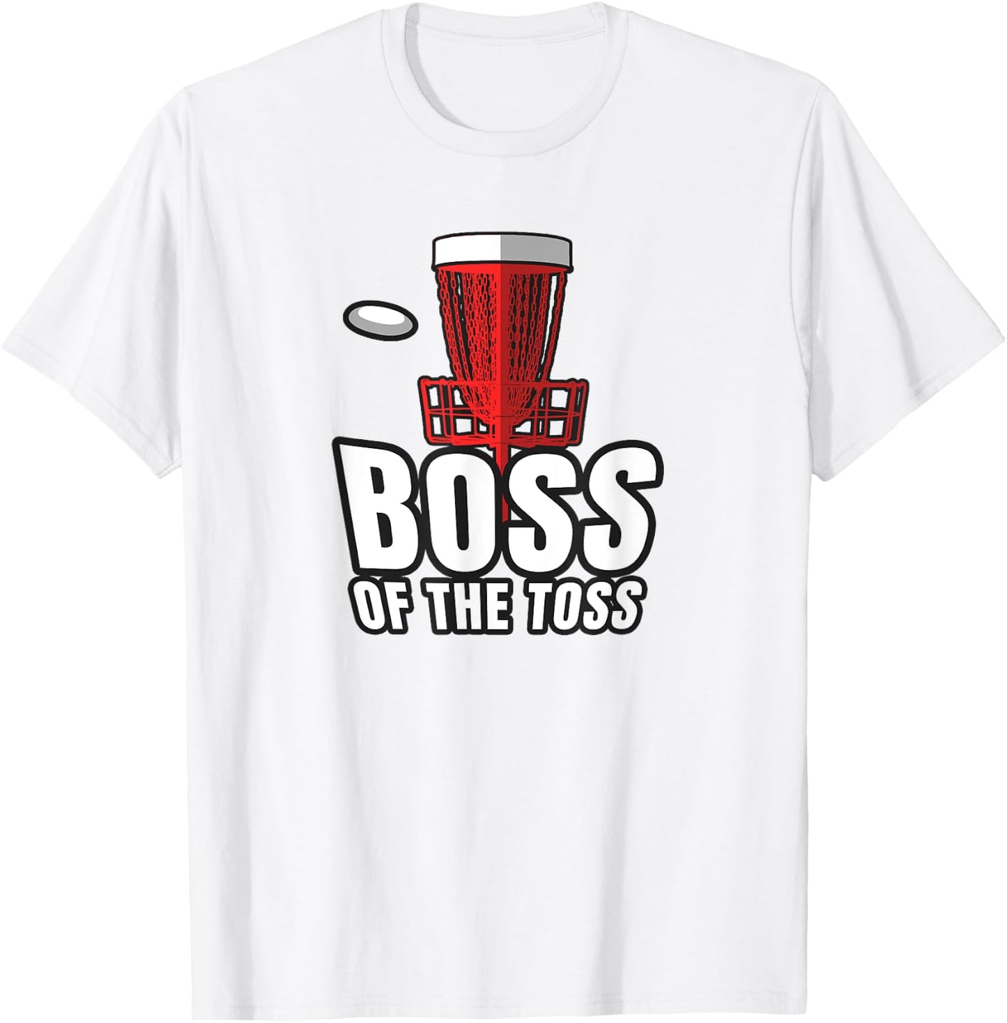 Disc Golf Boss Toss Funny Frisbee Vintage Gift T-Shirt - T-Shirt | White