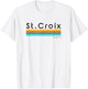 Vintage St. Croix USVI Retro Design T-Shirt - T-Shirt | White