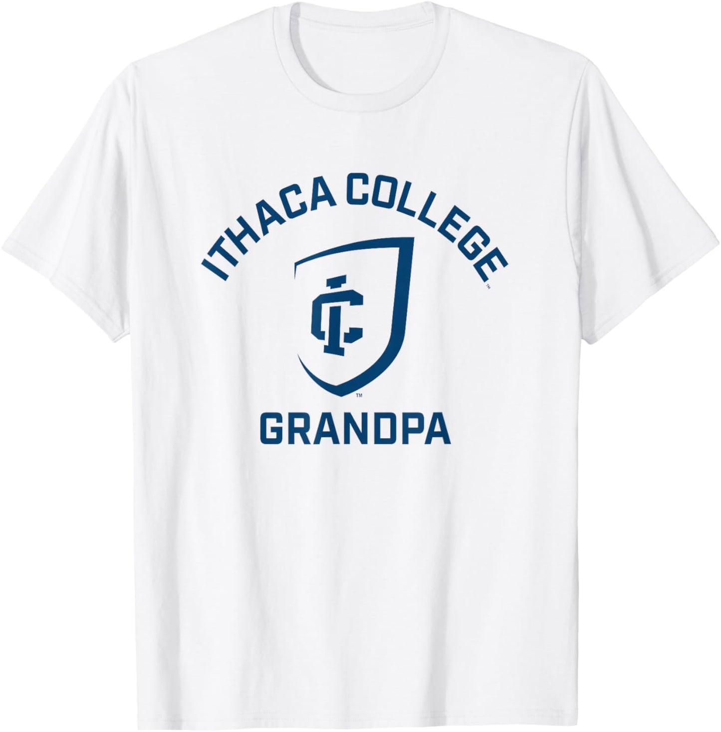 Ithaca College Bombers Arched Grandpa T-Shirt - T-Shirt | White