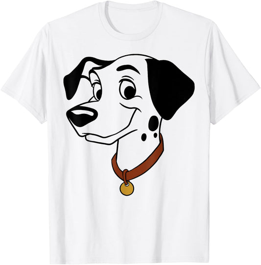 Disney 101 Dalmatians Pongo Big Face T-Shirt - T-Shirt | White