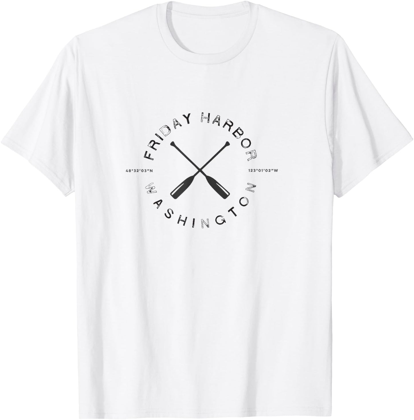 Friday Harbor Washington Graphic Vintage T Shirt T-Shirt - T-Shirt | White