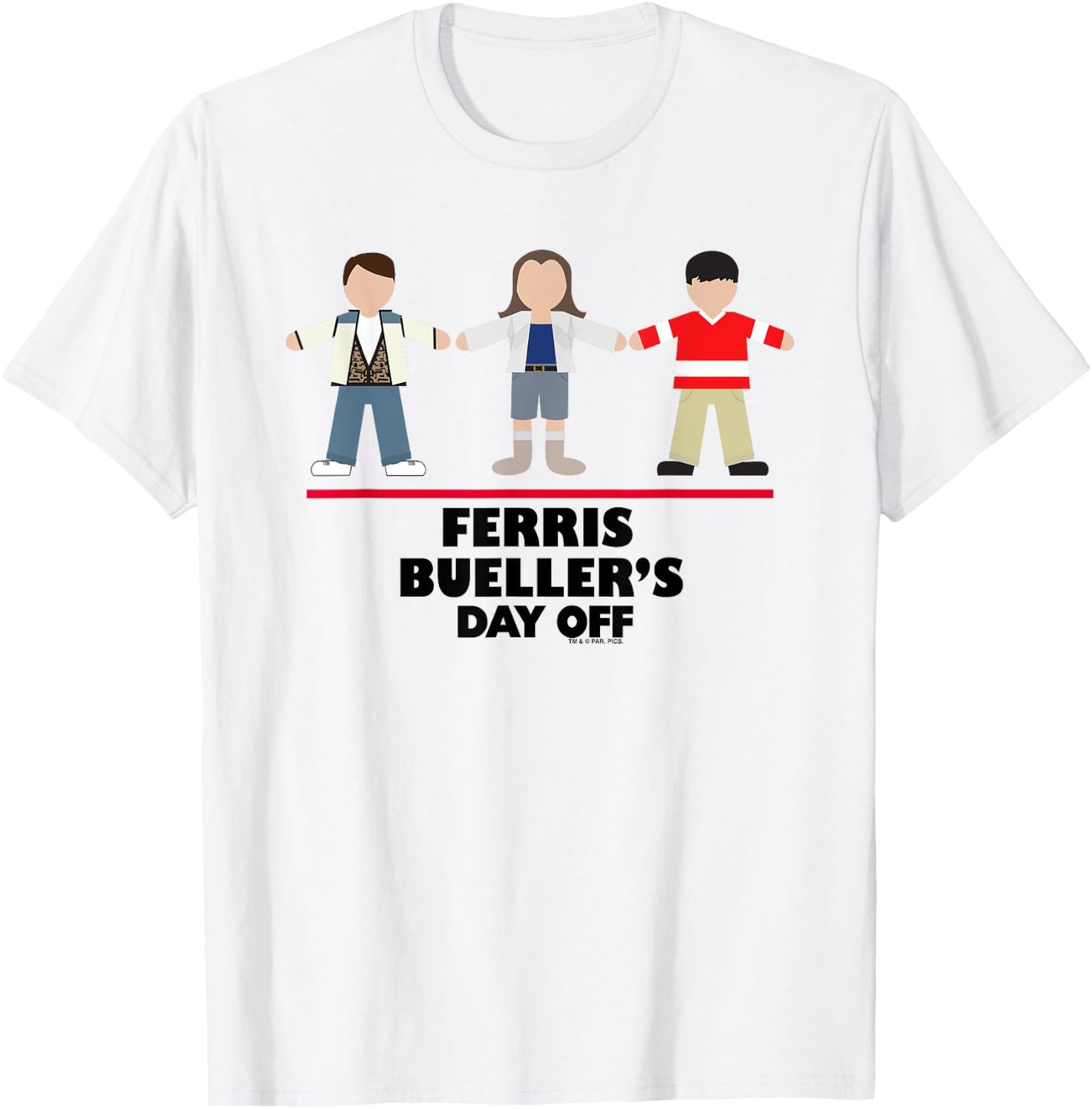 Ferris Bueller's Day Off Sloane & Cameron Cartoon Trio T-Shirt - T-Shirt | White