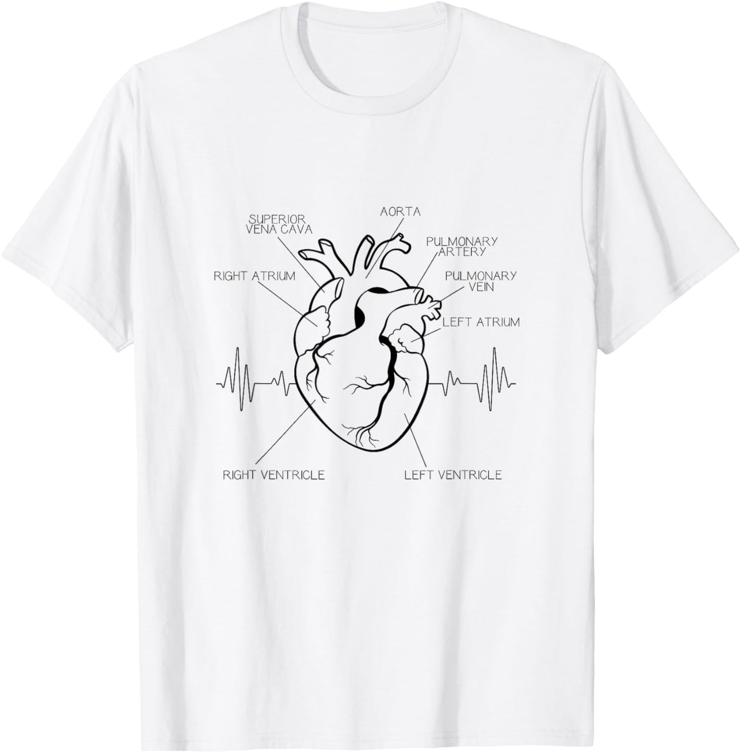 Anatomisches Herz Design EKG Arzt Medizin Krankenschwester T-Shirt - T-Shirt | White