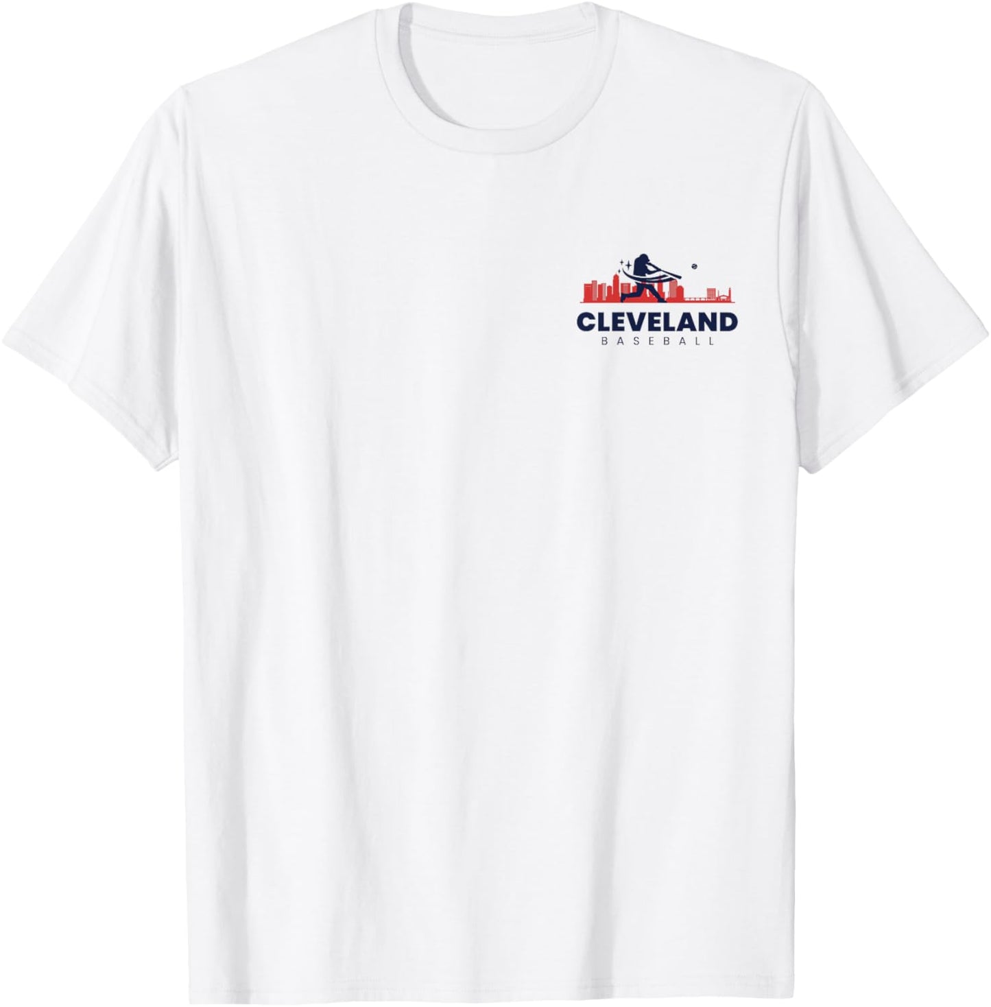 Cleveland Baseball Vintage Minimalist Retro Baseball Lover T-Shirt - T-Shirt | White
