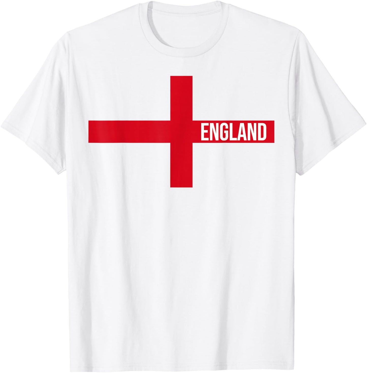 England Flag Saint George's Cross English T-Shirt - T-Shirt | White