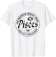 Pisces Virtues Vintage Style Zodiac Design, Pisces T-Shirt - T-Shirt | White