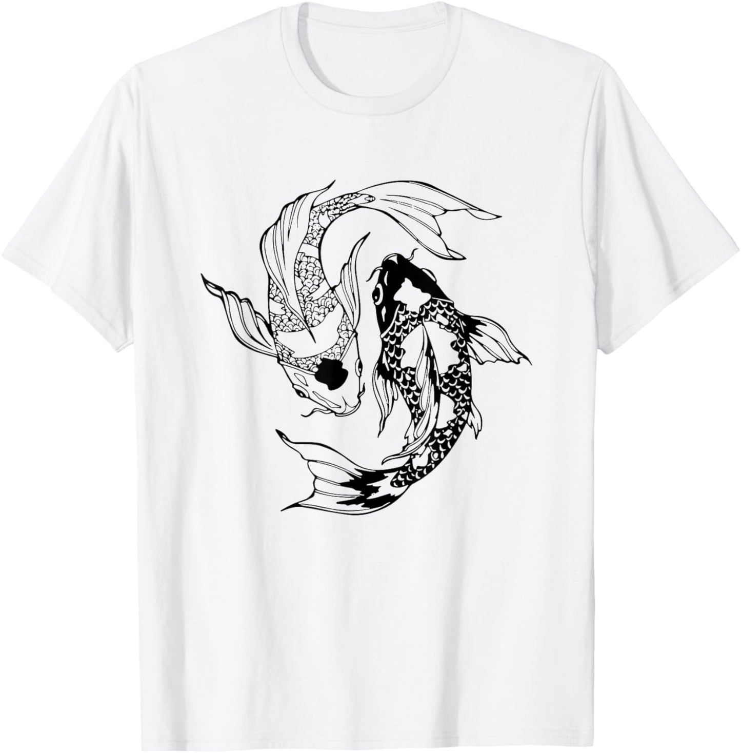 Koi Fish Aesthetic Japanese Art T-Shirt - T-Shirt | White