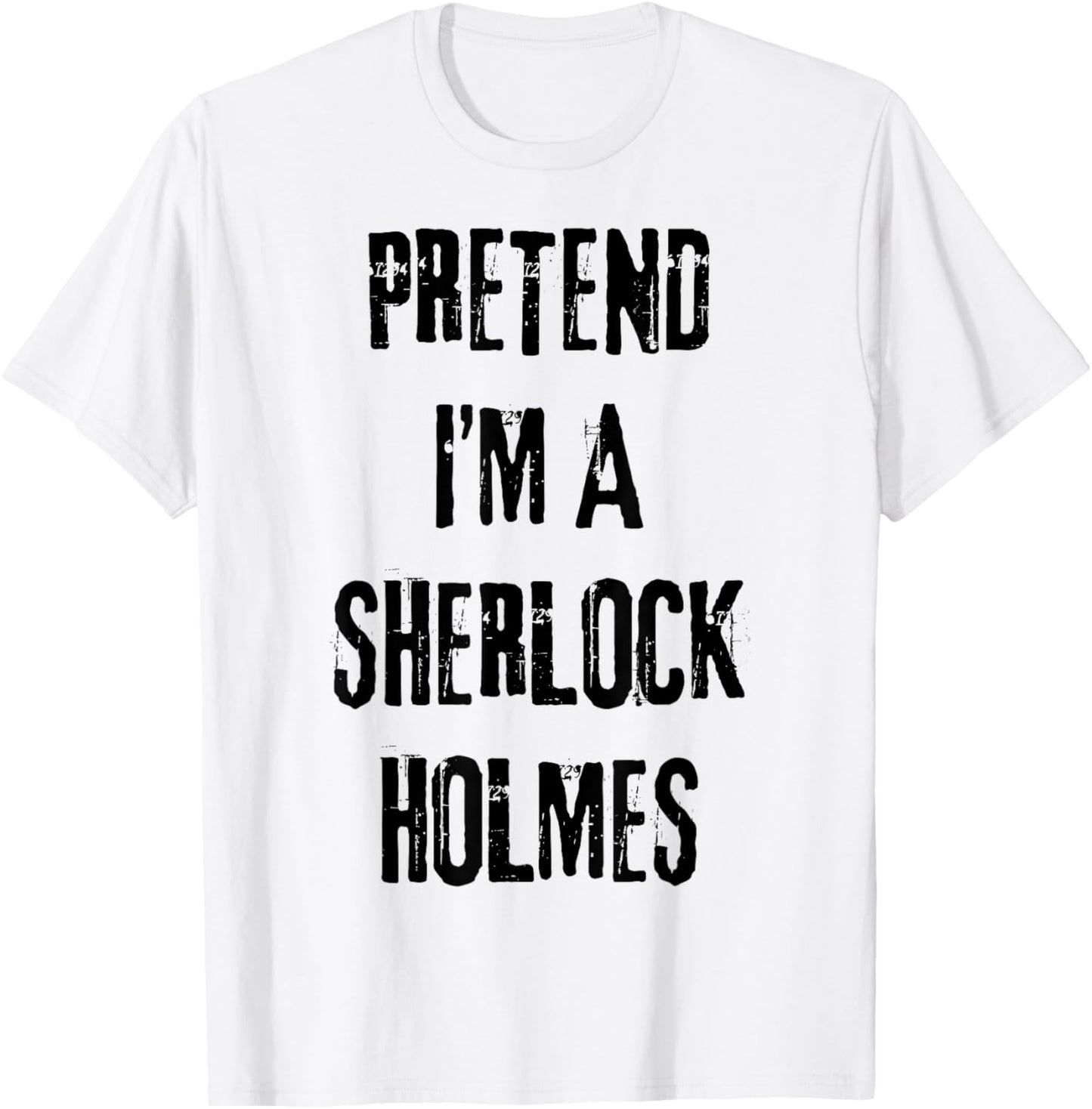 Sherlock Holmes Halloween Cosplay Last Minute Costume T-Shirt - T-Shirt | White