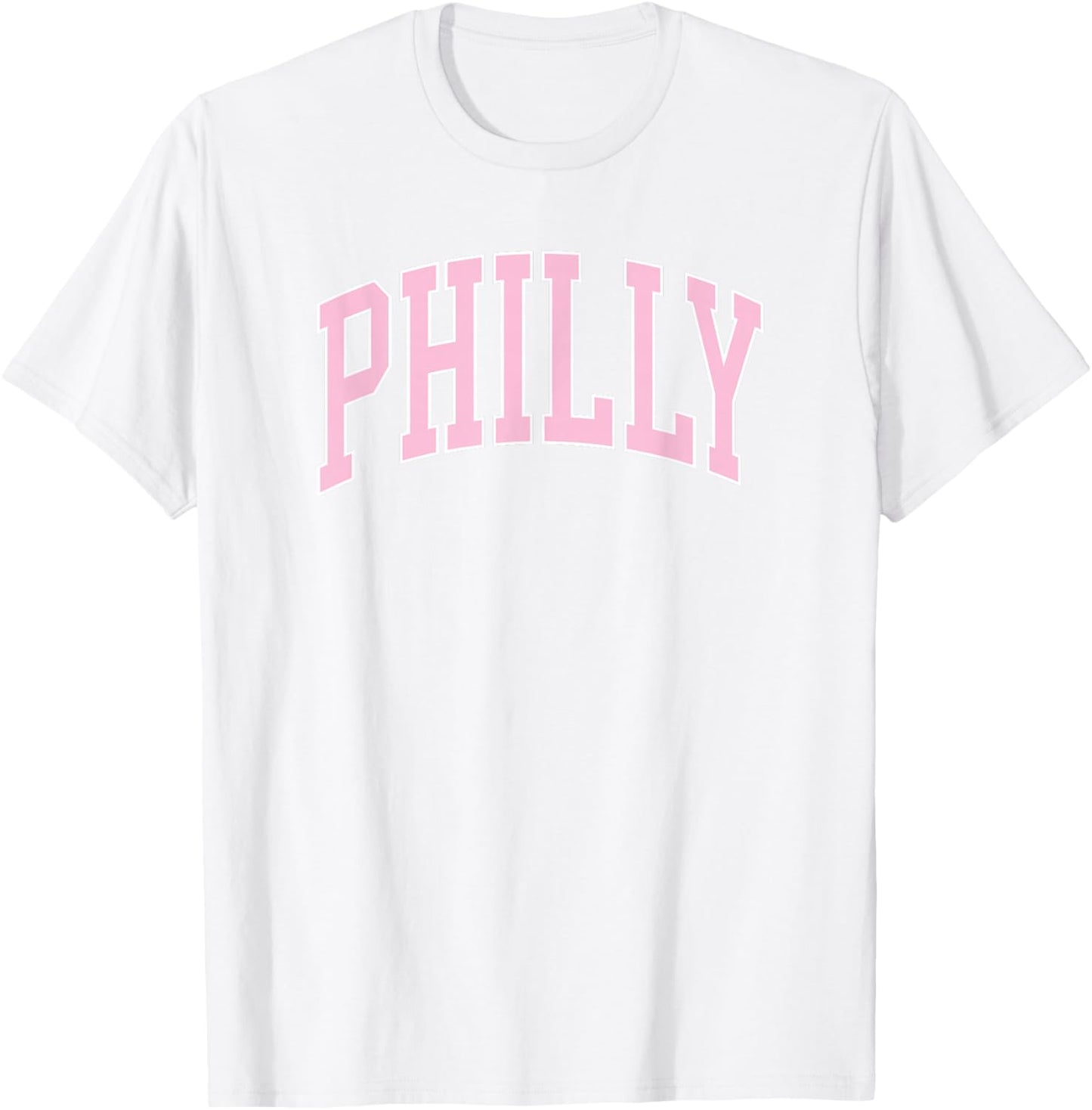 Retro Philly Pink Text Philadelphia Vintage Throwback T-Shirt - T-Shirt | White