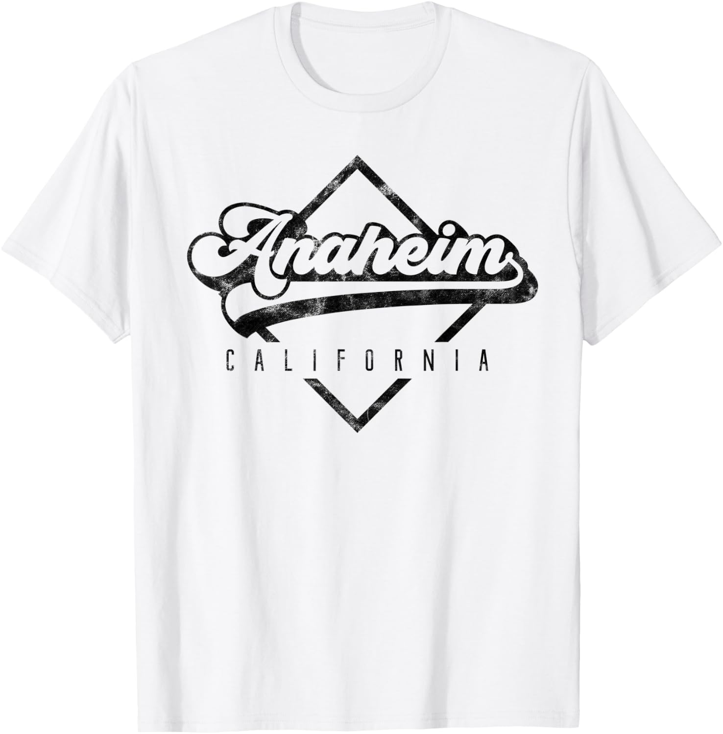 Vintage Anaheim California Shirt Distressed Retro 70s 80s T-Shirt - T-Shirt | White