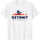 Detroit Baseball Vintage Minimalist Retro Baseball Lover T-Shirt - T-Shirt | White