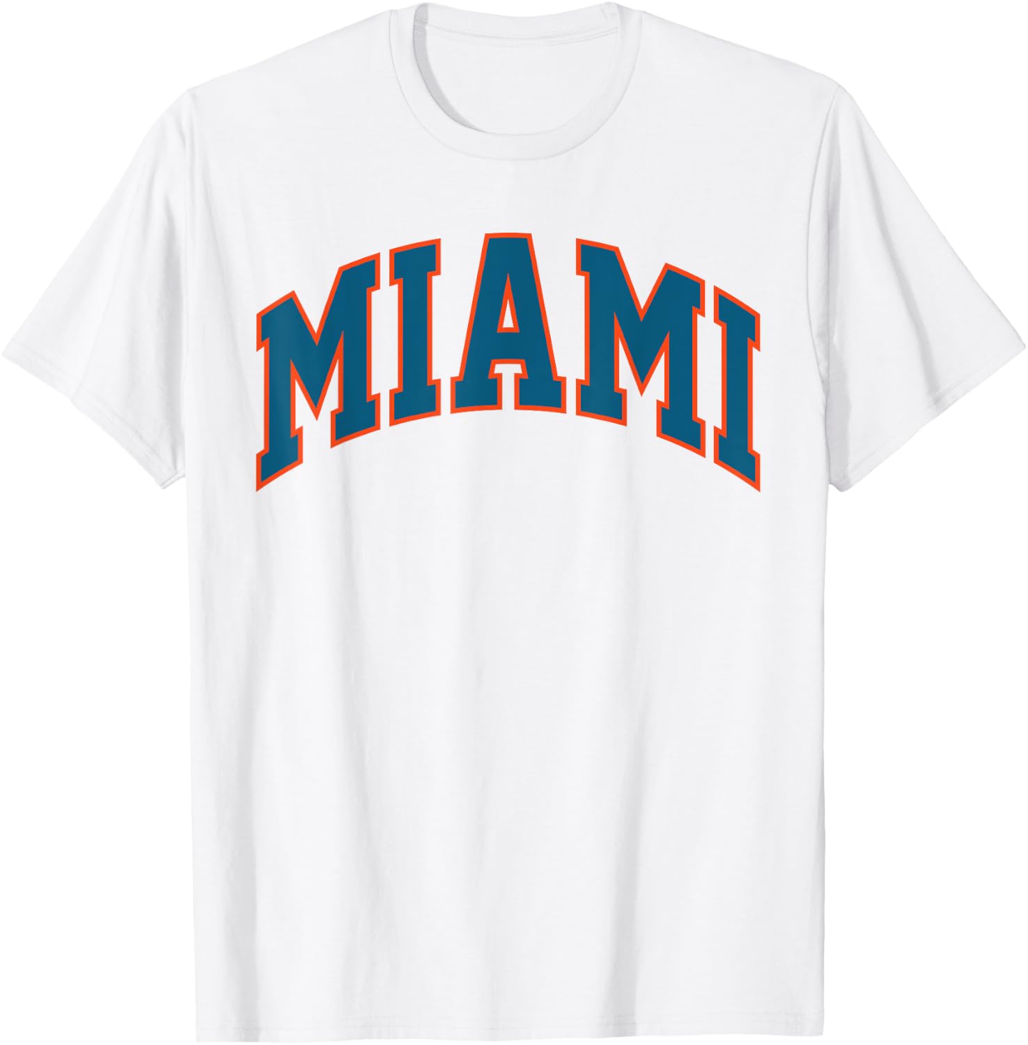 Retro Miami Men Miami Women Vintage Classic Blue Orange FL T-Shirt - T-Shirt | White
