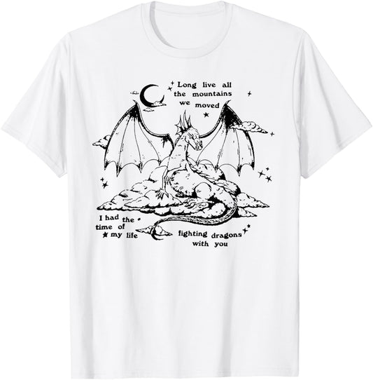 Fighting Dragons with You T-Shirt - T-Shirt | White
