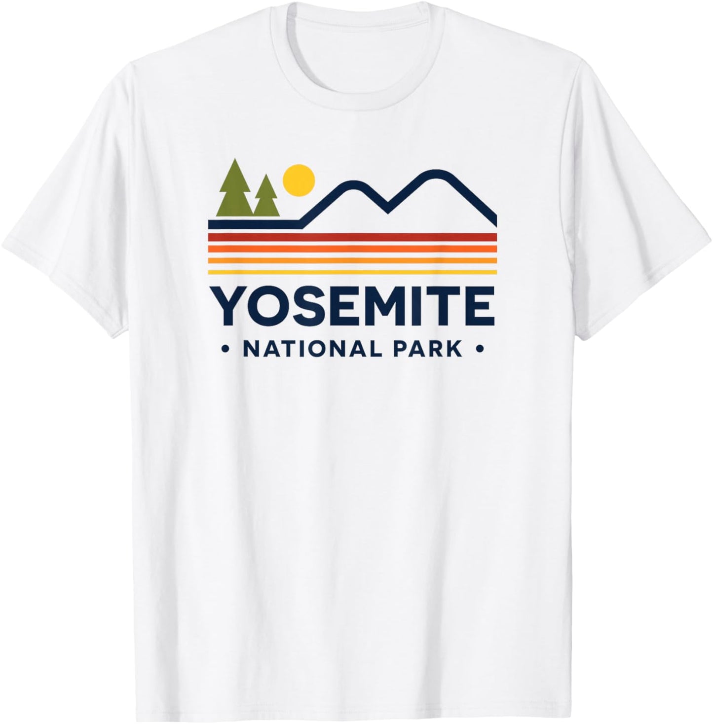 Retro Yosemite National Park T-Shirt - T-Shirt | White