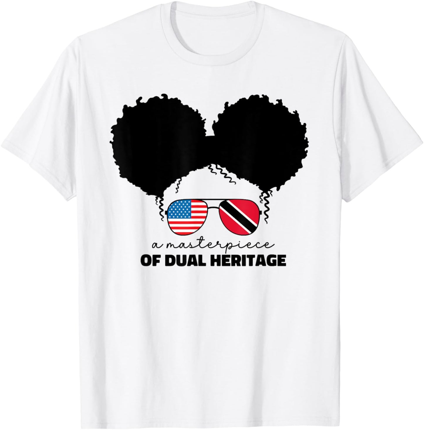 Half American And Trinidadian Usa Trinidad Tobago Kids Girls T-Shirt - T-Shirt | White