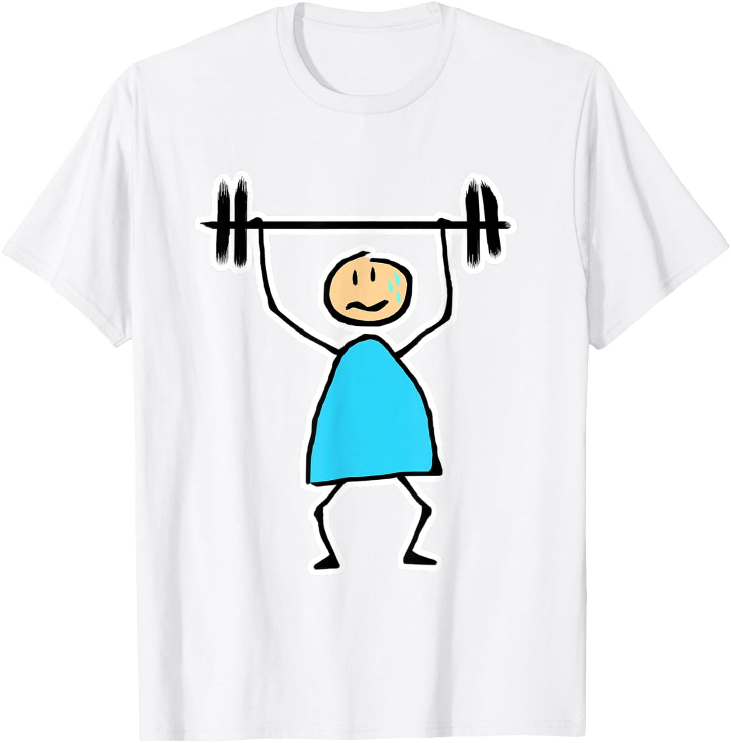 Novelty Store Gym White Small Classic Fit U-Neck Short Sleeve Cartoon Gym T-Shirt - T-Shirt | White