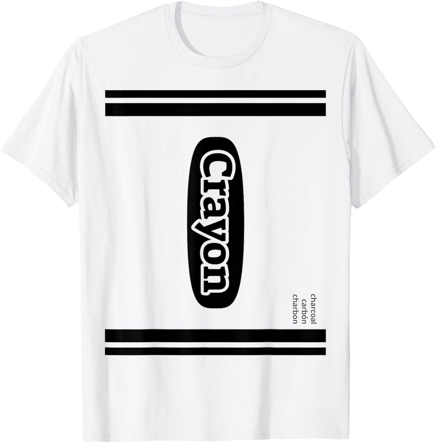 Crayon Charcoal Gray Group Costume T-Shirt - T-Shirt | White