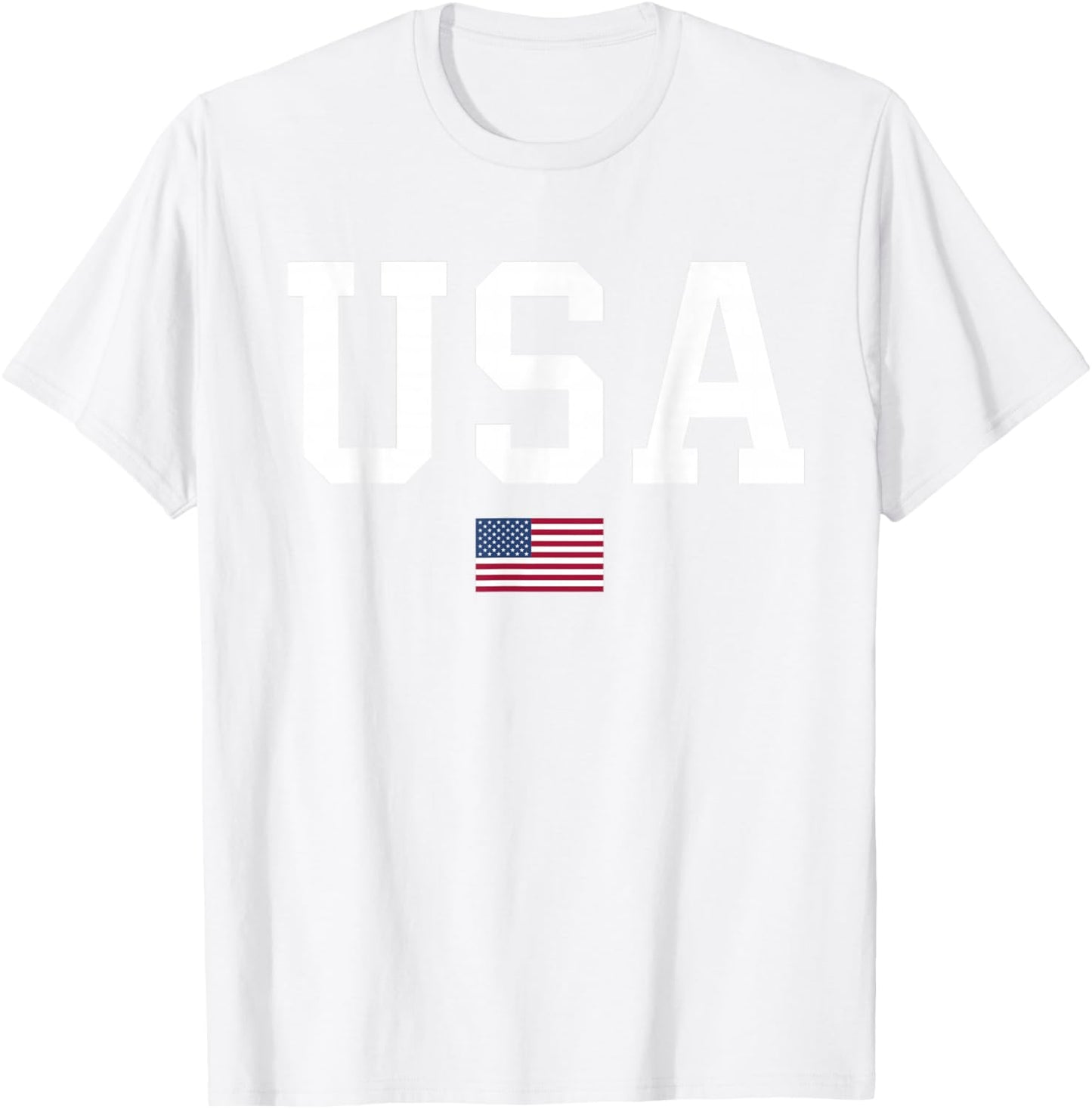 USA Women Men Kids American Flag Patriotic 4th of July T-Shirt - T-Shirt | White
