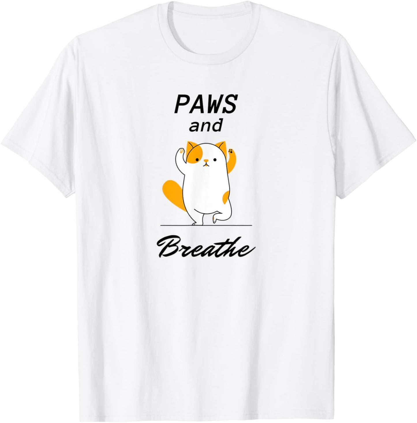 Paws & Breathe Yoga shirt T-Shirt - T-Shirt | White